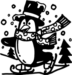 Ice Skating Penguin