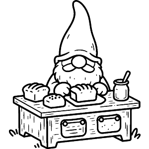 Gnome Baking Bread