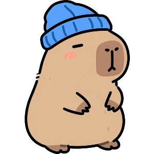 Capybara with Beanie