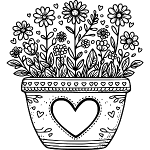 Heart Flower Pot