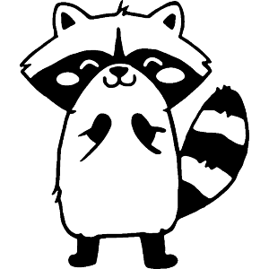Cute Raccoon Standing