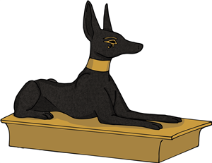 egyptian dog statue