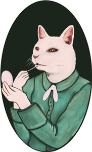 Cat Wearing Lip Gloss