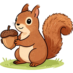 Squirrel with Acorn