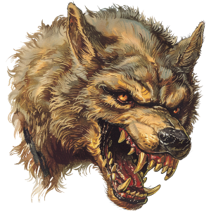 Scary Werewolf Head