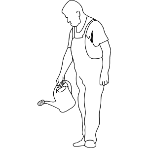 Gardener & Watering Can