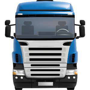 Front of a Blue Truck