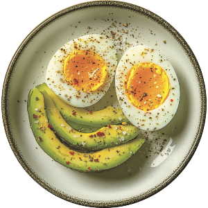 Boiled Egg with Avocado