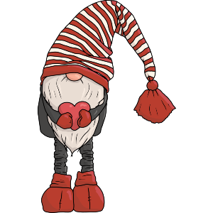 Gonk Holding a Love Heart