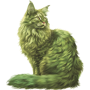 Green Turkish Angora Cat