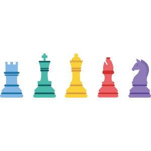 Rainbow Chess Pieces