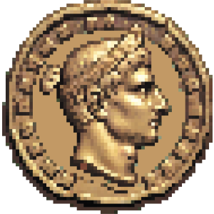 Pixel Art Roman Coin