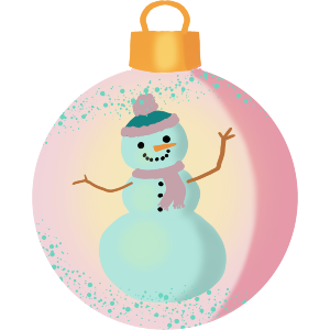 Christmas Bauble With Snowman