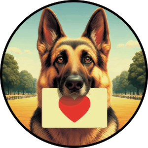 German Shepherd Love Note