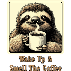 Sloth With Coffee Mug