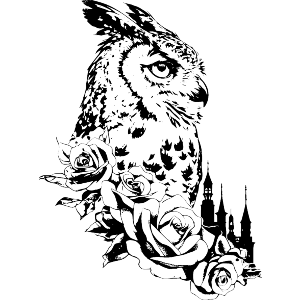 Owl with Roses