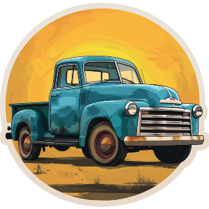 Old Blue Vintage Truck 