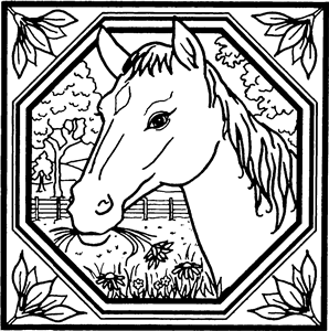 Square Horse Motif