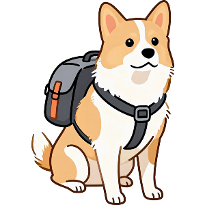 Dog with Backpack