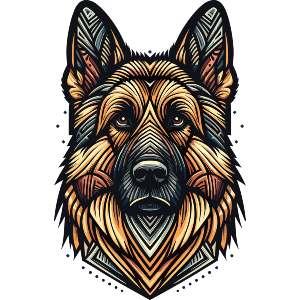 Art Deco German Shepherd