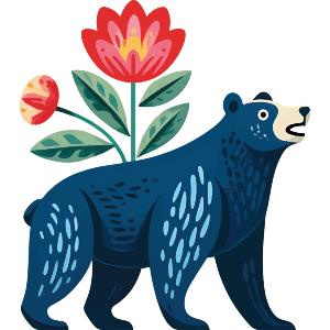 Decorative Bear With Flower