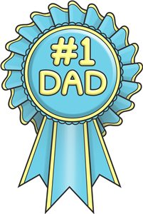 #1 Dad Rosette