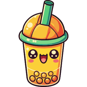 Cute Mango Bubble Tea