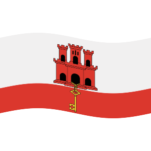 Waving Gibraltar Flag