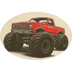 Red Monster Truck