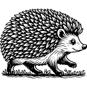 Cute Hedgehog Walking