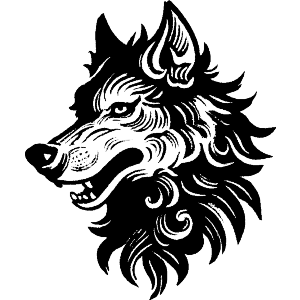 Tribal Wolf Head
