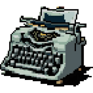 Vintage Typewriter Pixel Art