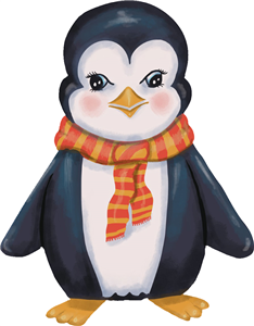 Penguin With Scarf