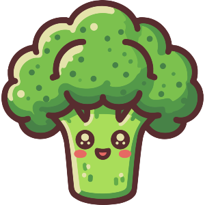 Cute Broccoli Head