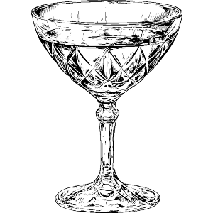 Antique Crystal Cocktail Glass