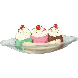 Banana Split Sundae