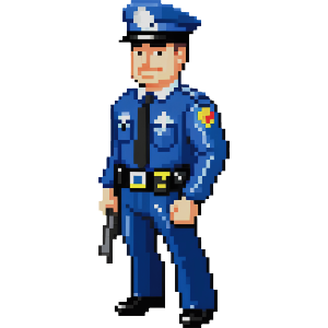 Pixel Art Police Officer