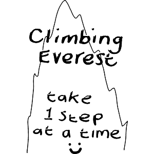 Climbing Everest Take One Step At A Time
