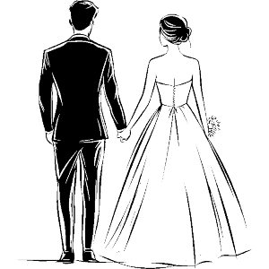 Minimalist Wedding Couple
