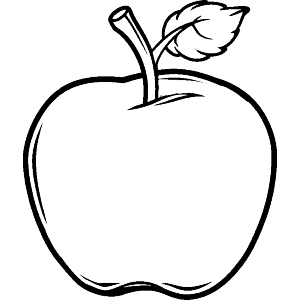 Apple with Leaf