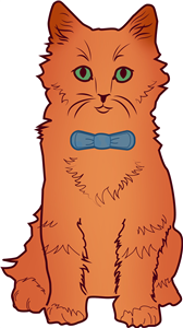 Ginger Red Cat with Bow Tie