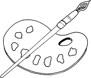 Artist Palette & Brush