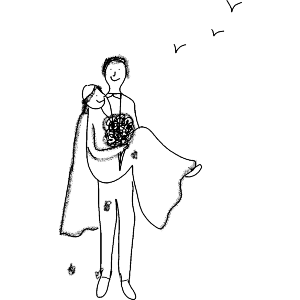 Groom Carrying His Bride 