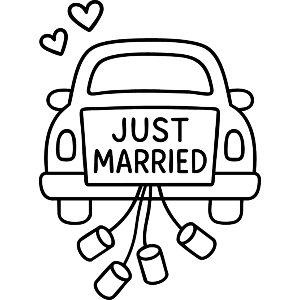 Just Married Car