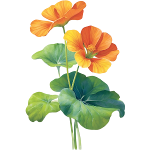 Orange Tropical Flower Realistic 