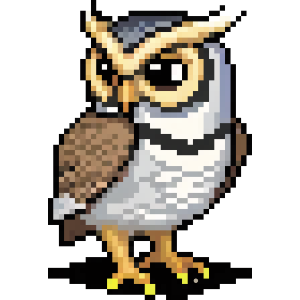 Wise Owl Pixel Art