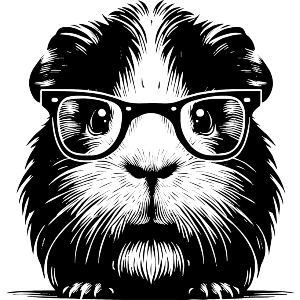 Guinea Pig Wearing Glasses