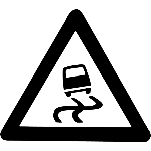 Slippery Road Sign 