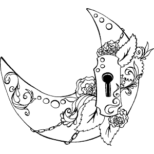 Crescent Moon with Keyhole