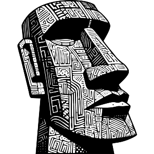 Easter Island Head Facing Right